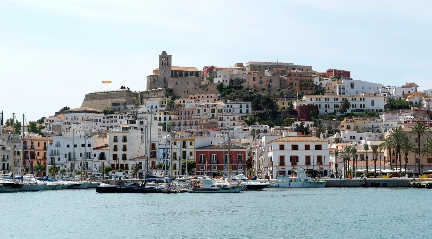 Ibiza port and old town